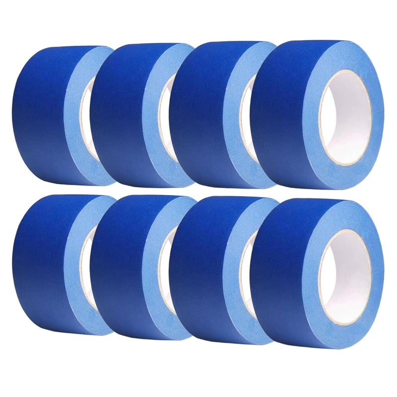 JayJayup Painters Tape 2 Inch Wide, 8 Pack Blue Masking Tape for General Purpose Use, 2 Inches x 55 Yards x 8 Rolls, 440 Yards in Total - Image 1